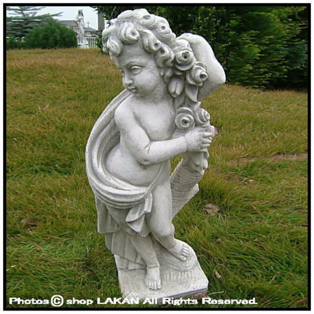 ガーデン置物 季節の子供 彫像 