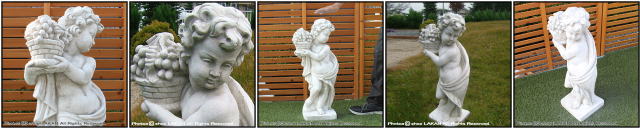 オブジェ 洋風ガーデン 子供像 彫像 