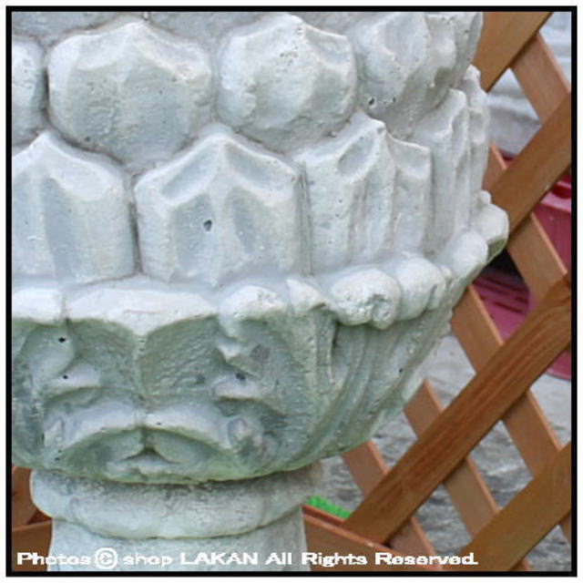 石像オーナメント 松笠 人工大理石 石造オーナメント 