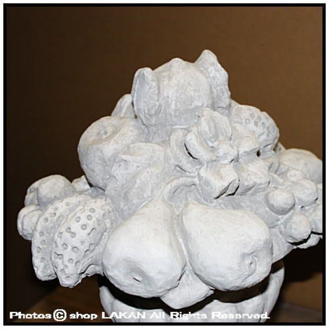 イタリア石造 彫像 フルーツ 果物置物 