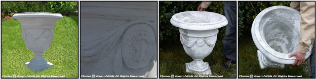 ティツィアーノ 石造花鉢 洋風ガーデン クラシック庭園 