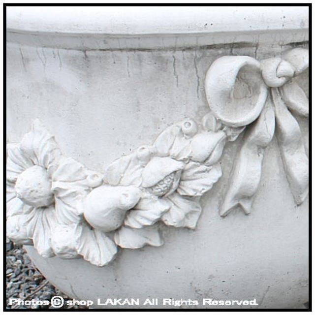 ファビオ 石造 花鉢 丸型 